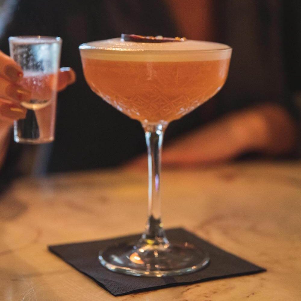 Pornstar martini sat on The Sir T's bar.